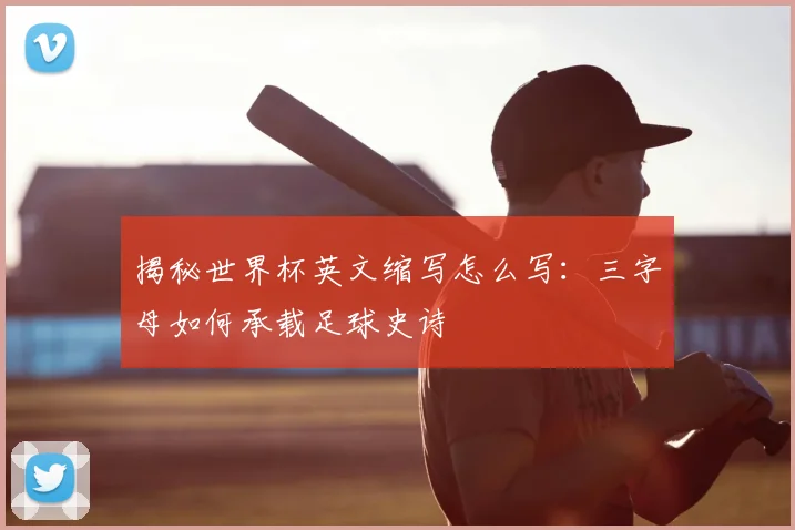 揭秘世界杯英文缩写怎么写：三字母如何承载足球史诗