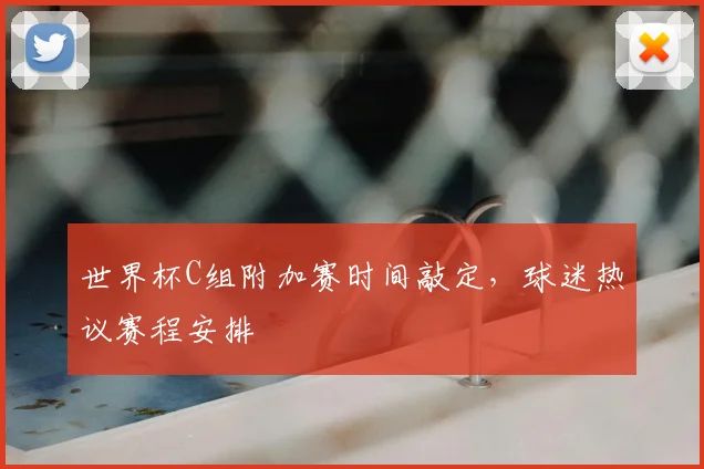 世界杯C组附加赛时间敲定，球迷热议赛程安排